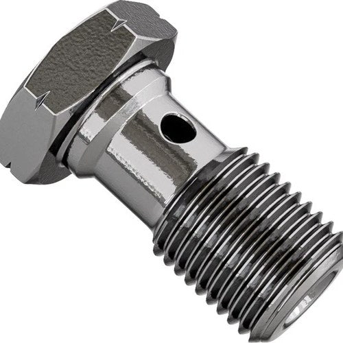 Goodridge Single Brake Line Banjo Bolt Polished 12mm x 1.50