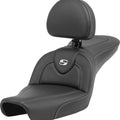 Saddlemen RoadSofa CF Seat With Backrest #284674 Harley Davidson Dyna