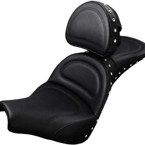Saddlemen Explorer Special Seat With Backrest w/Chrome Studs #283693
