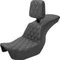 Saddlemen Tour Step-Up LS Seat With Backrest F. Lattice Stitch #284597