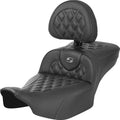 Saddlemen RoadSofa LS/CF Ext. Reach Seat With Backrest Gray Stitch #284990