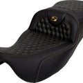 Saddlemen RoadSofa HC Ext. Reach Seat Gold Stitch #284828 Harley Davidson