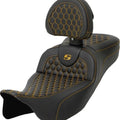 Saddlemen RoadSofa HC Ext. Reach Seat w/BR Gold Stitch #284850 Harley Davidson