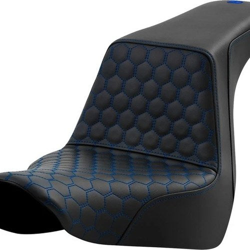 Saddlemen Step-Up HC Seat Blue Stitch #284714 Harley Davidson