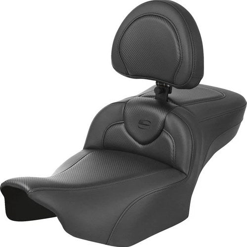 Saddlemen RoadSofa CF Ext. Reach Seat With Backrest #285004 Harley Davidson