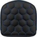 Saddlemen RoadSofa HC Gravestone Sissy Bar Pad Blue Stitch 6.5" W x 6.5" H