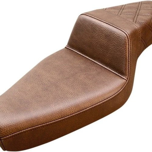 Saddlemen Step-Up LS Seat R. Lattice Stitch Brown #283655 Harley Davidson