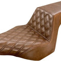 Saddlemen Step-Up LS Seat F. Lattice Stitch Brown 283716 Harley Davidson Softail