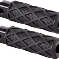 Arlen Ness Knurled Diamond Passenger Footpegs Black Harley Davidson Softail