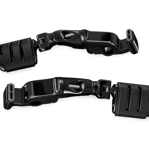 Kuryakyn Ergo II Cruise Mounts with Trident Dually Iso Pegs Gloss Black Mini Arm