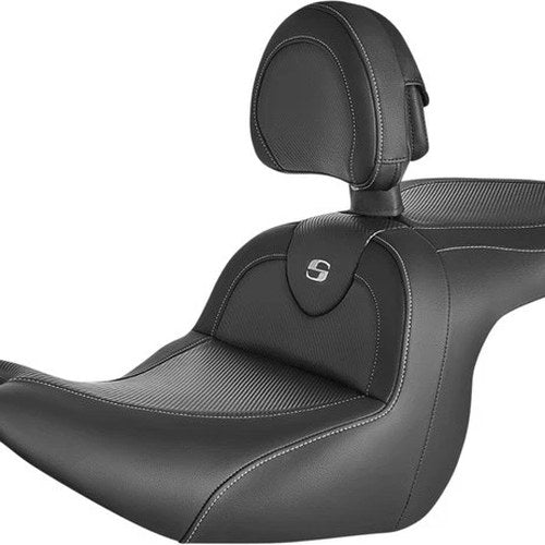 Saddlemen RoadSofa CF Seat With Backrest #284452 for Honda Goldwing