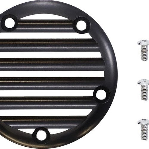 Joker Machine 5-Hole Points Cover Finned Black/Silver 02-99TC Harley Davidson