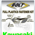 Bolt Full Plastics Fastener Kit fits Kawasaki KX250 2-Stroke/KX125 1990-1991