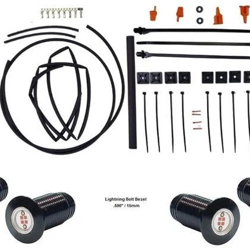Paul Yaffe Lightning Bolts Run/Turn/Brake Light Kit Black #PYO:BB-LB-B