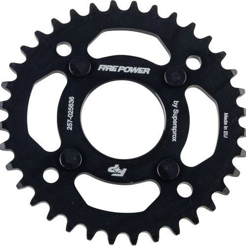 Fire Power Steel Rear Sprocket 36T Black #FPS-256-36- Blk for Honda