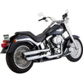 Vance & Hines Twin Slash Slip-On Mufflers Chrome Harley Davidson FatBoy/Softail