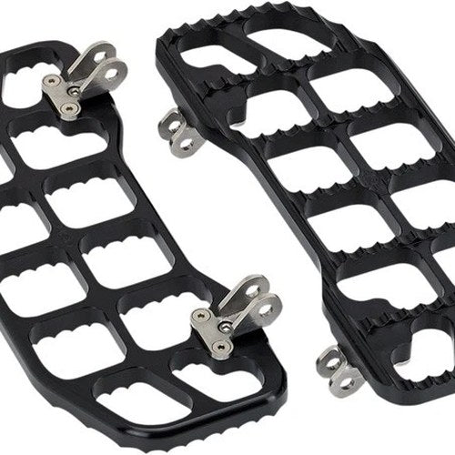 Joker Machine Serrated Floorboards Driver Black #08-640-1B Harley Davidson