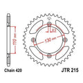 JT Steel Rear Sprocket 420 56T #JTR215.56 Honda CRF150R Expert/CR85RB Expert