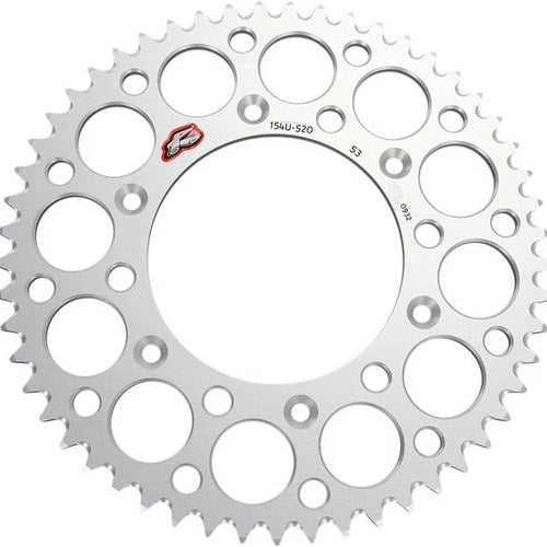 Renthal 520 Ultralight Aluminum Rear Sprocket 53T Silver #154U-520-53GRSI