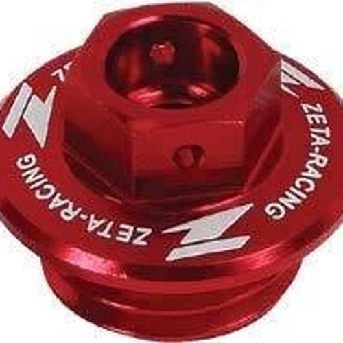 Zeta Oil Filler Plug Red #ZE89-2120 for Honda CRF250R 4-Stroke/CRF250RX 4-Stroke