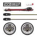 XK Glow 4.5" Motorcycle XK Driving Lights with Rgb Halo Chrome