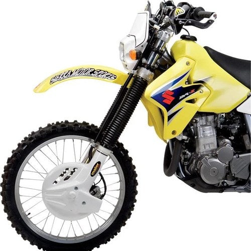 Maier Fork/Disc Guard White #596741 for Suzuki DR-Z400S/DR-Z400E