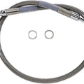 DS Braided Front Upper ABS Brake Line Kit 21-1/2" Clear Coated #212095