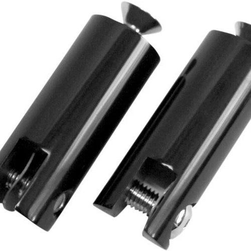 Accutronix Billet Footpeg Mounts Black 2 1/2"