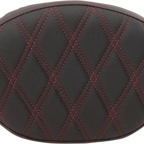 Drag Specialties Double Diamond Oval Pad for Detachable Sissy Bar Black/Red
