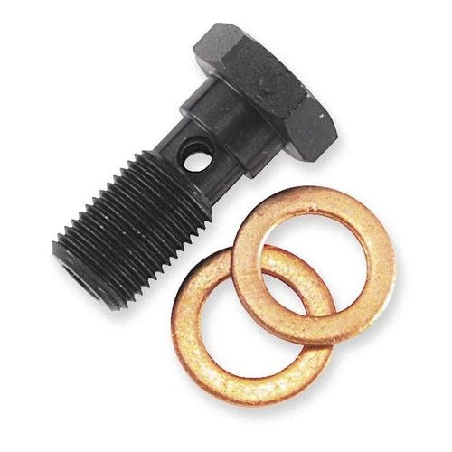 Goodridge Ebony 2 Universal Brake Line Single Banjo Bolt 7/16"-24 Black