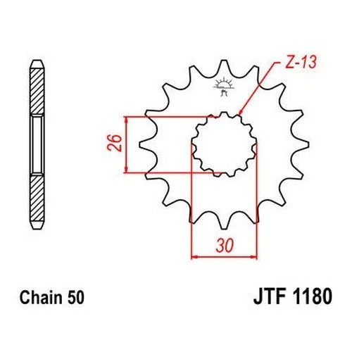 JT Front Sprocket 530 18T #JTF1180.18 Triumph