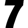 Dirt Digits Super X Numbers 6" Black #7 3-Pack
