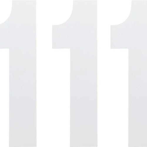 Factory Effex 6" Standard Number #1 White 3-Pack
