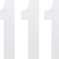 Factory Effex 6" Standard Number #1 White 3-Pack