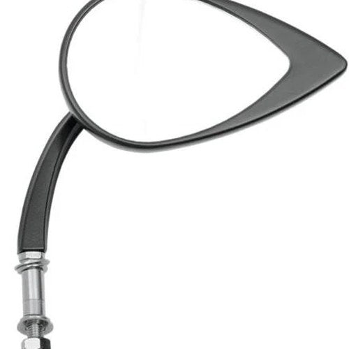 DS Tank Tuff Short Stem Teardrop Mirror Black