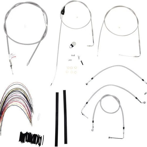 Burly Cable/Brake Line Kit for 16" Ape Hangers w/Cruise Stainless Braid B30-1083