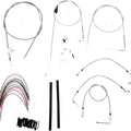 Burly Cable/Brake Line Kit for 16" Ape Hangers w/Cruise Stainless Braid B30-1083