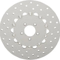 Drag Specialties Polished Stainless Steel Drilled Brake Rotor Front #1125415
