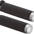 Rough Crafts Knurled Grips Cable-Type Chrome #RC-500-001 Harley Davidson