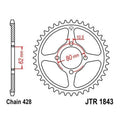 JT Steel Rear Sprocket 428 54T #JTR1843.54 Yamaha TT-R125LE/TT-R125L