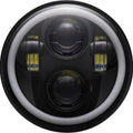 Custom Dynamics ProGlow LED 5.75" Headlight With Halo Black #CD-575-H-B