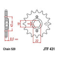 JT Front Sprocket 520 14T #JTF431.14 fits Suzuki RM250/RM400/RM465