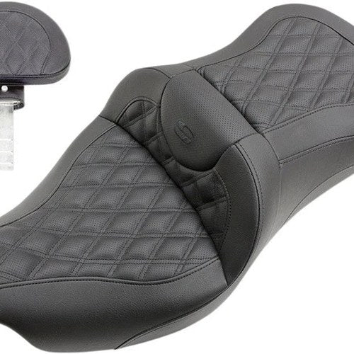 Saddlemen RoadSofa LS Seat With Backrest #284048 Harley Davidson