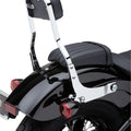 Cobra Detachable Short Square Passenger Backrest Chrome 602-2049 Harley Davidson