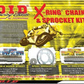 D.I.D 525 VX Series X-Ring Chain/Sprocket Kit Silver for Honda CBR600 F4i 01-06