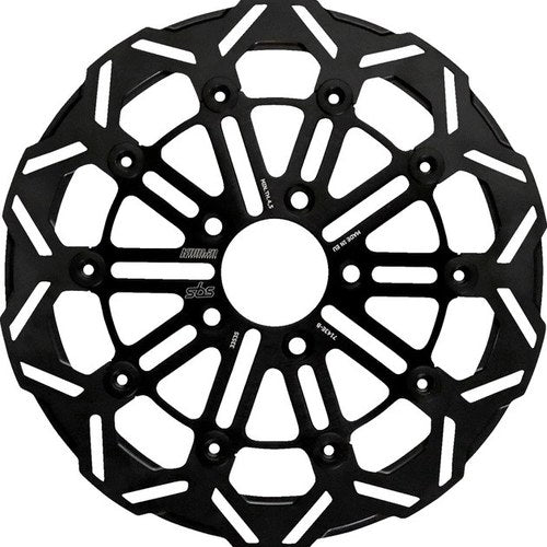 Sbs 10-Spoke Brake Rotor Design E Front Black Harley Davidson Dyna/Softail