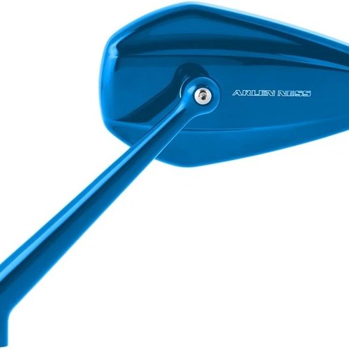 Arlen Ness Mini Stocker Mirror Blue Left