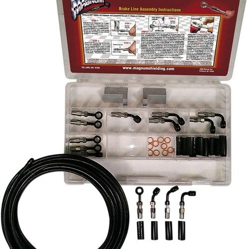 Magnum Byo Build Your Own DOT Brake Line Basic Builder Kit Black