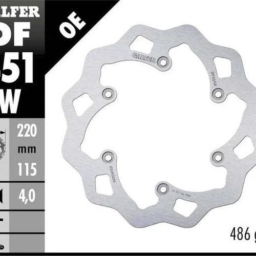 Galfer Wave Rotor Rear #DF451W for Yamaha YZ125/YZ400F/WR400F