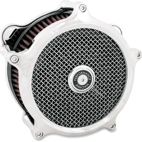 Performance Machine Super Gas Air Cleaner Chrome #0206-2149-CH Harley Davidson